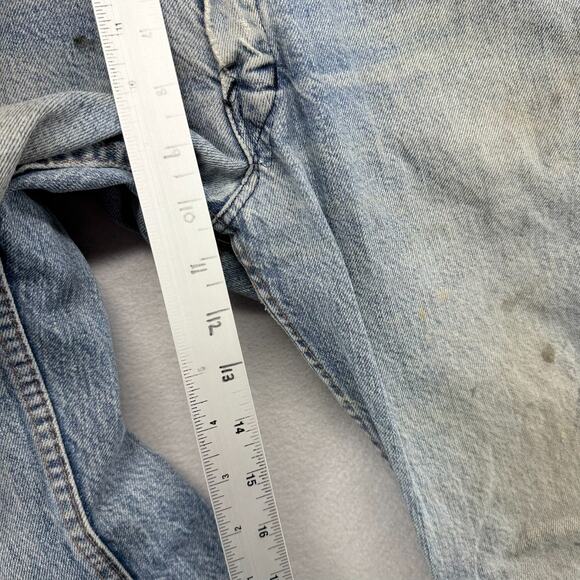 Vintage Big Yank Jeans Fits 30x30 Blue Faded Whisker Bootcut Flared Scovill 70s - Picture 9 of 16